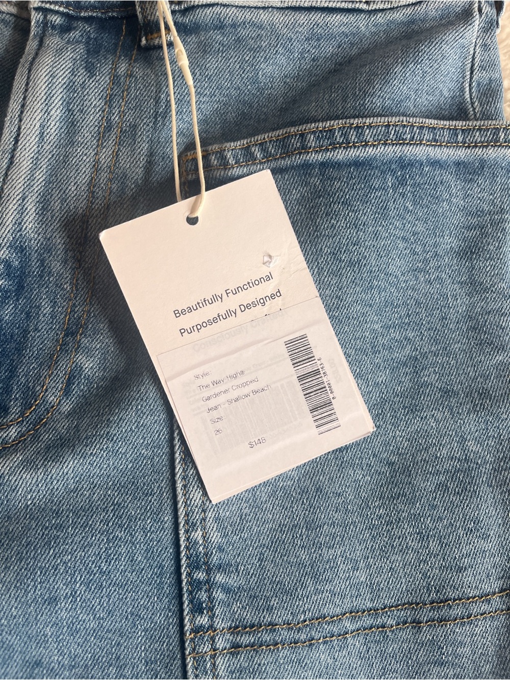 Everlane Gardener Barrel Leg Light Blue Women’s Jeans Size 26 NWT - Picture 3 of 9